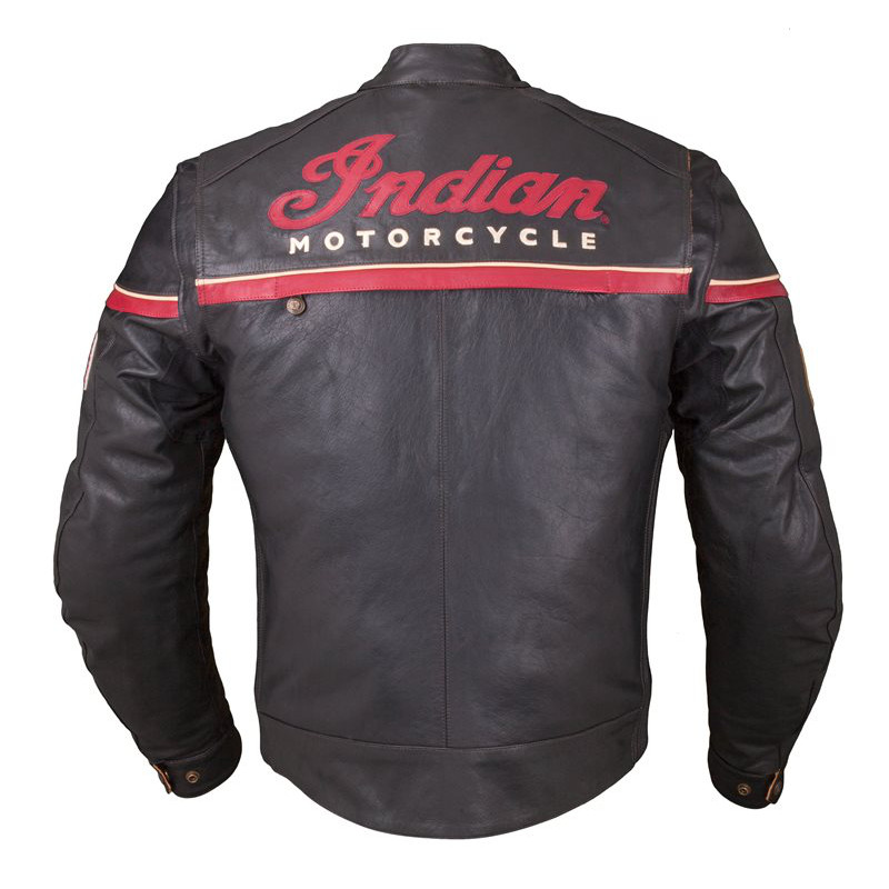 Leather Jacket With Indian On Back - Cairoamani.com